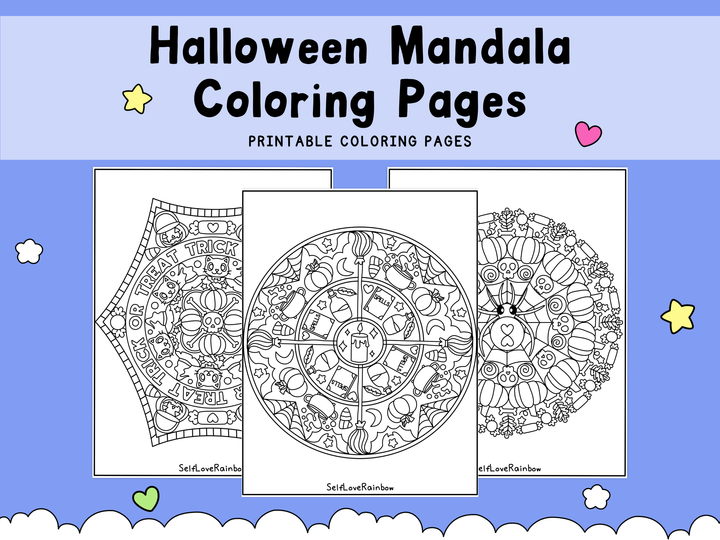 Halloween Mandala Coloring Pages