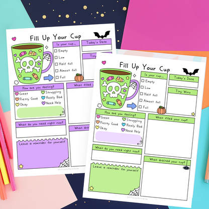 Halloween Fill Your Cup Worksheet