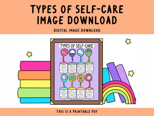 8 Types of Self-Care Digital Print