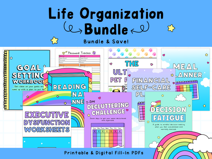Organization Worksheet Bundle