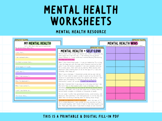 Mental Health Worksheets