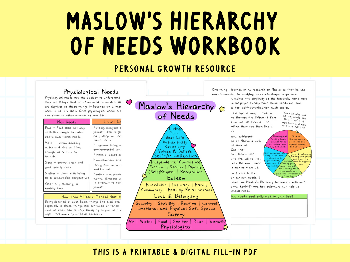 Maslow's Hierarchy of Needs Workbook