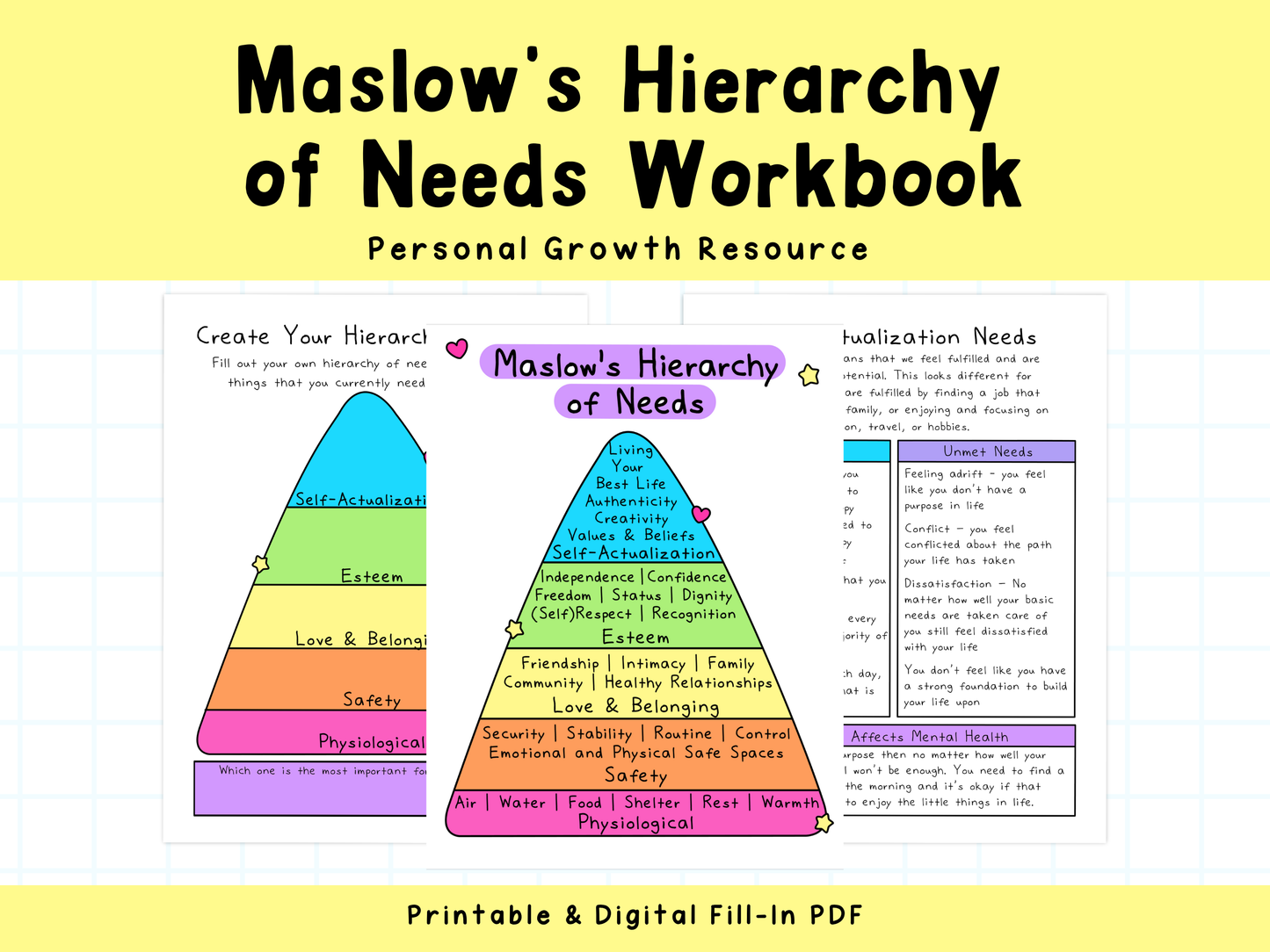 Maslow's Hierarchy of Needs Workbook