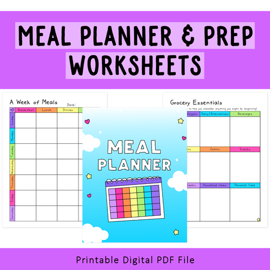 Meal Planner Worksheets