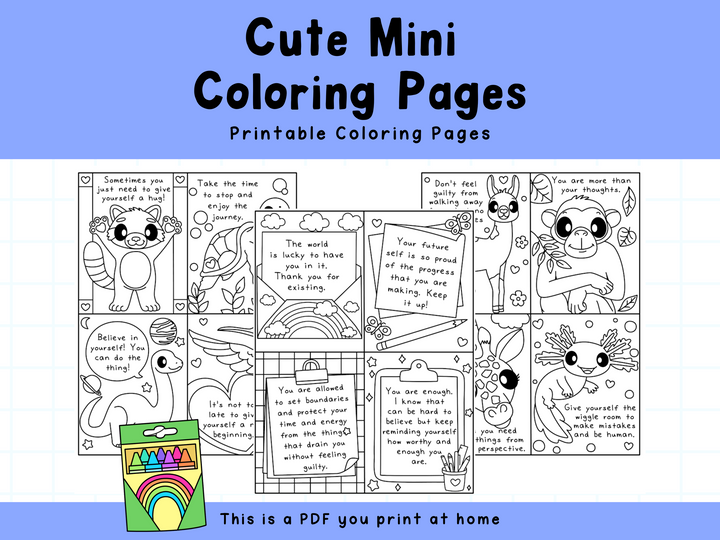 Mini Inspiring Coloring Pages