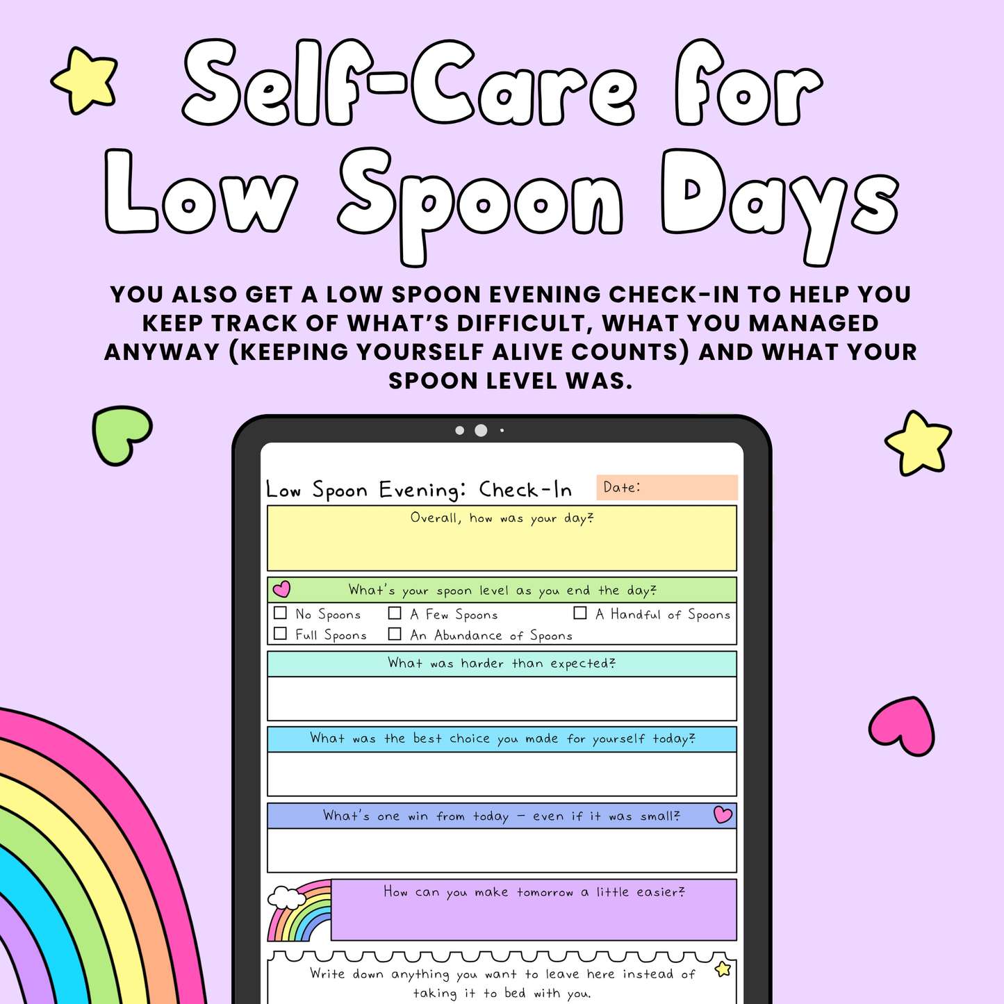 Self-Care for Low Spoon Days