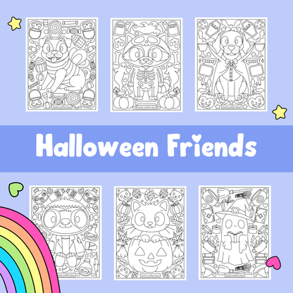 Halloween Friend Coloring Pages