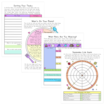 September Life Audit Worksheets