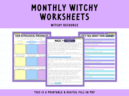 Witchy Worksheets