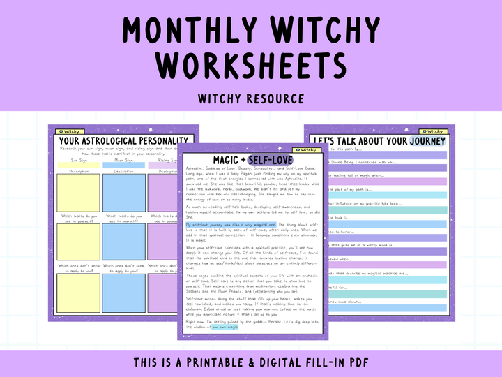 Witchy Worksheets