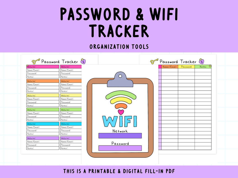 Password Tracker – SelfLoveRainbow