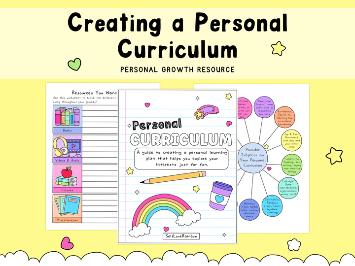 Personal Curriculum Workbook | Self Discovery Journal | Learning Plan Guide