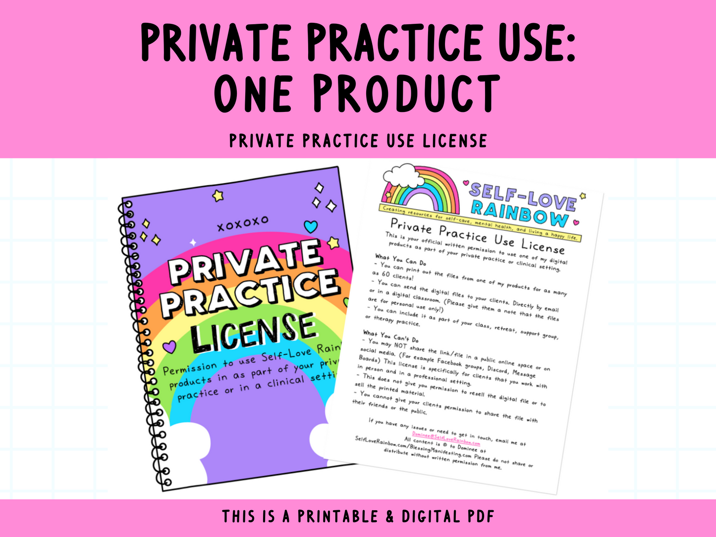 Private Practice Use License: One Product