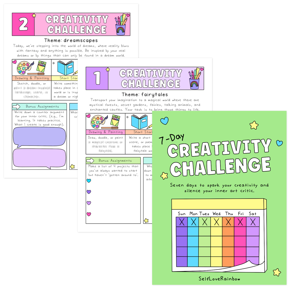 Pattern Creativity Challenge 7-Day Creativity Challenge – SelfLoveRainbow