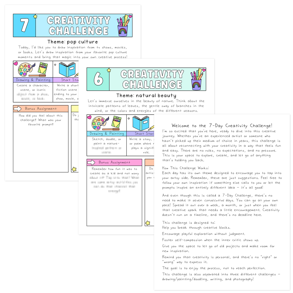 7-Day Creativity Challenge – SelfLoveRainbow