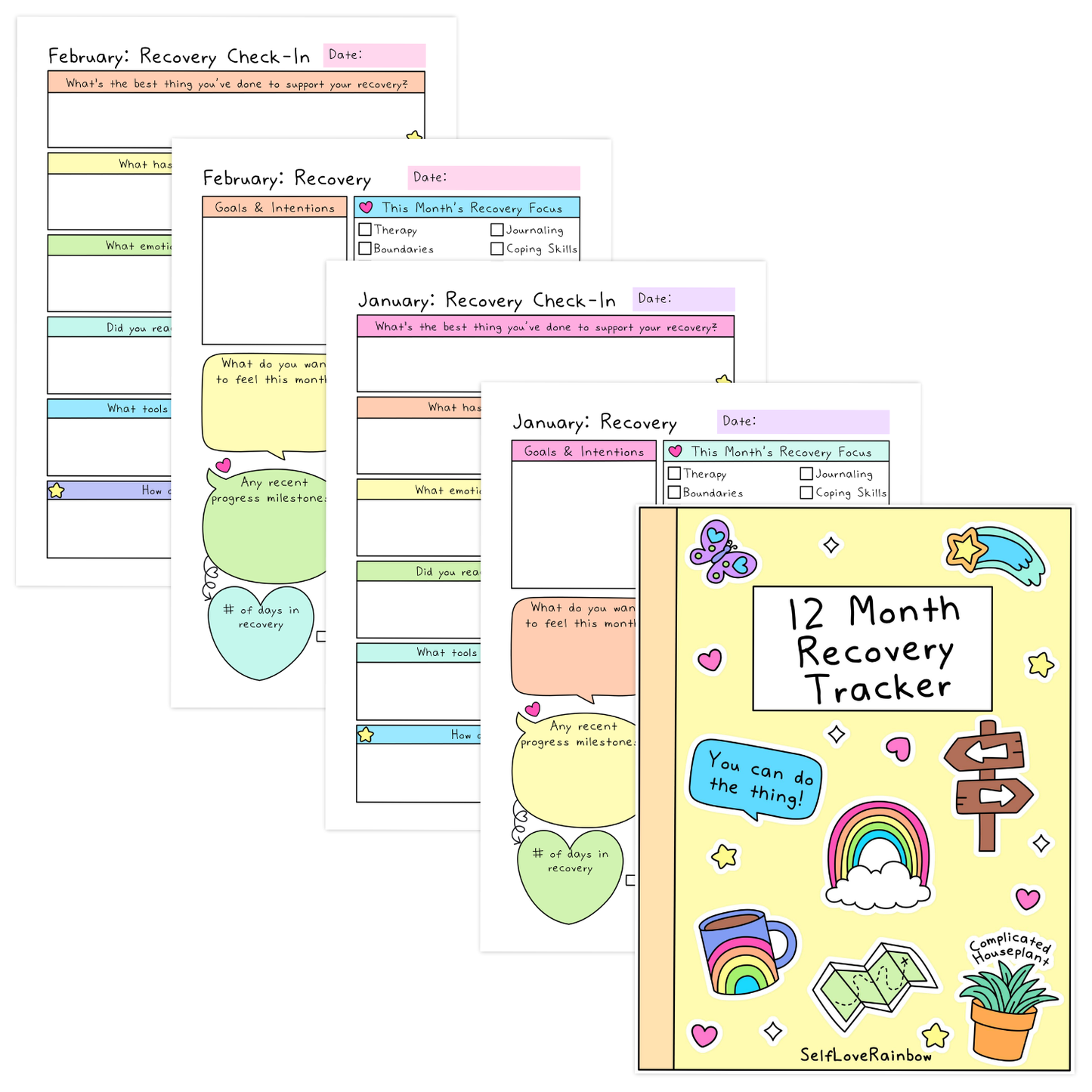 The Recovery Workbook, Journal, & Tracker