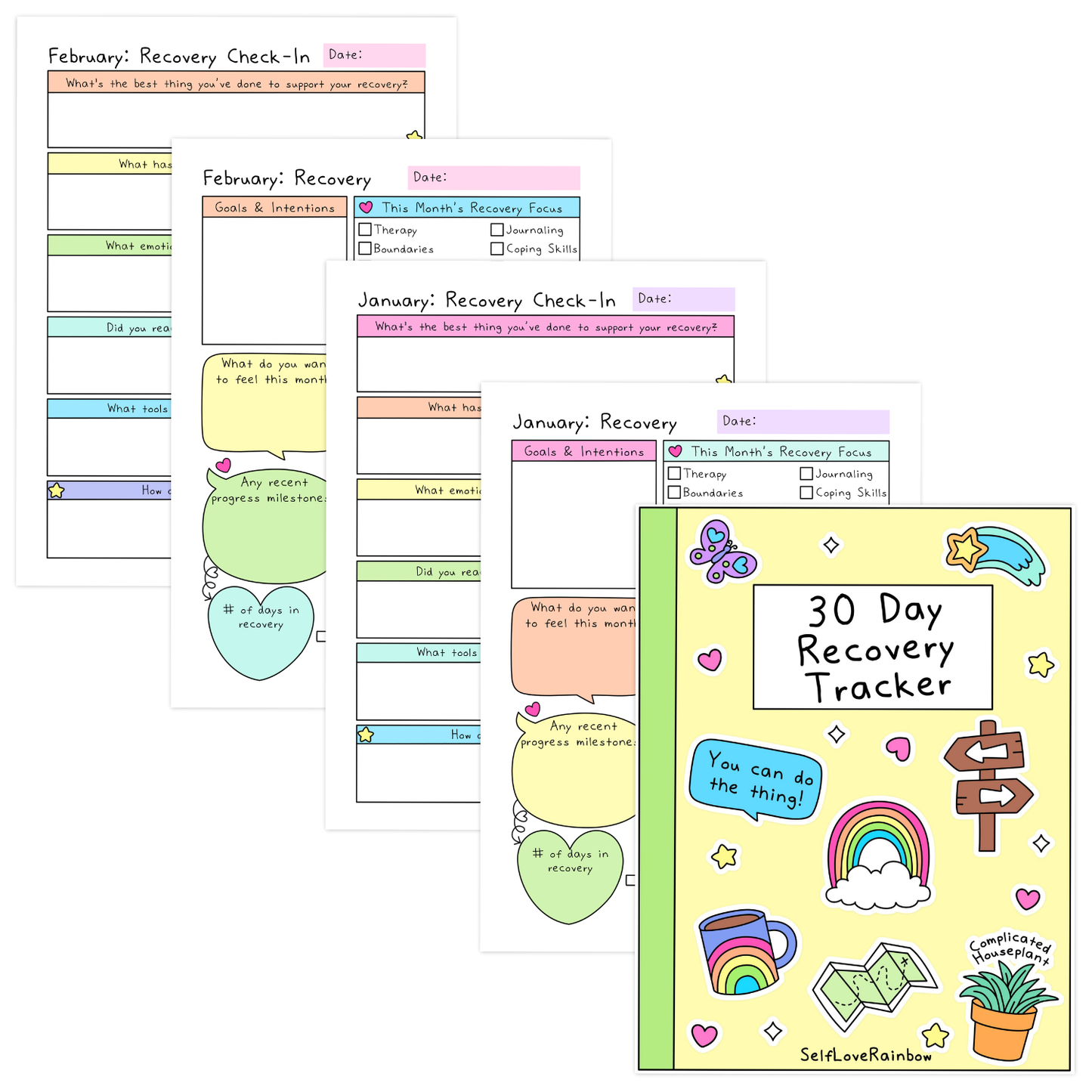 The Recovery Workbook, Journal, & Tracker