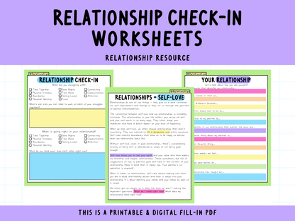 Self-Love Workbook: Relationship Add-On