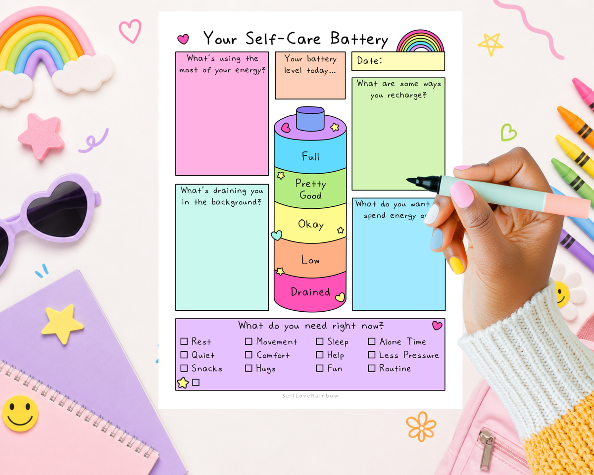 Self-Care Battery Worksheet