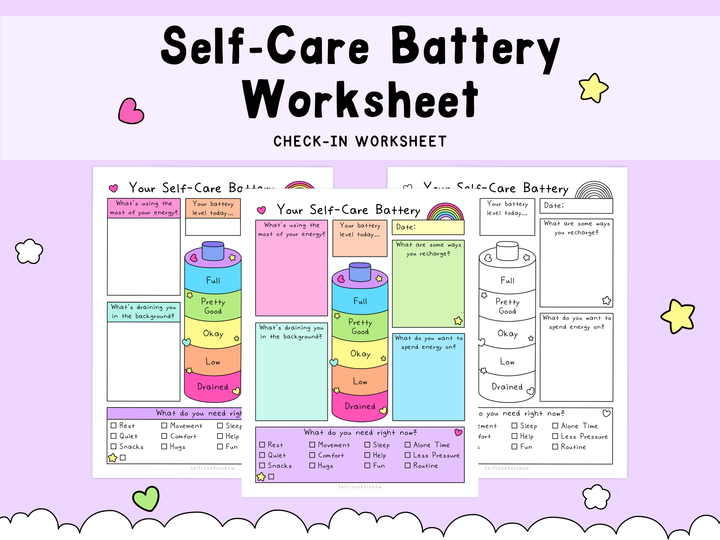 Self-Care Battery Worksheet