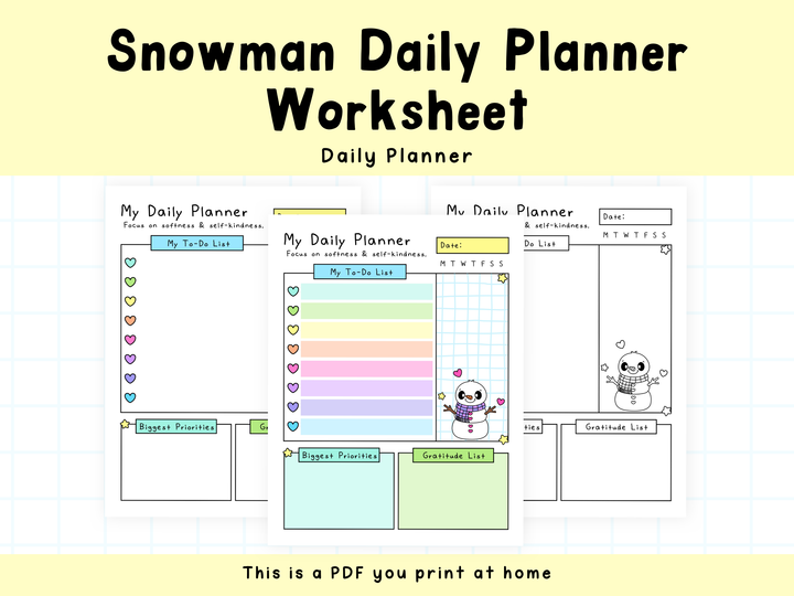 Snowman Daily Planner