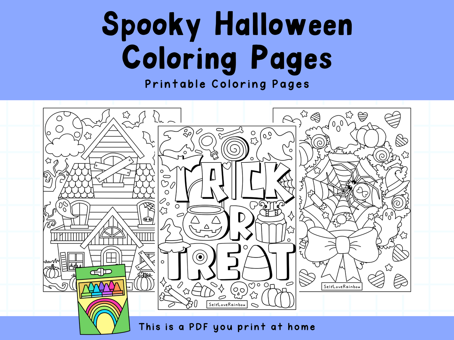 Spooky Cute Halloween Coloring Pages