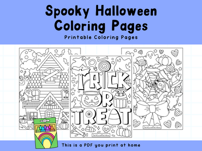 Spooky Cute Halloween Coloring Pages