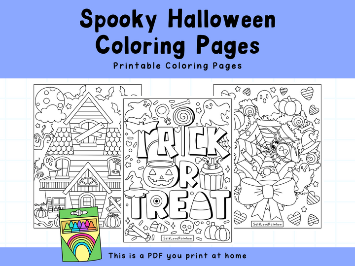 Spooky Cute Halloween Coloring Pages