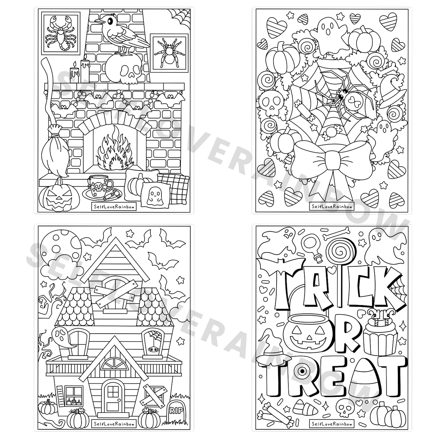 Spooky Cute Halloween Coloring Pages