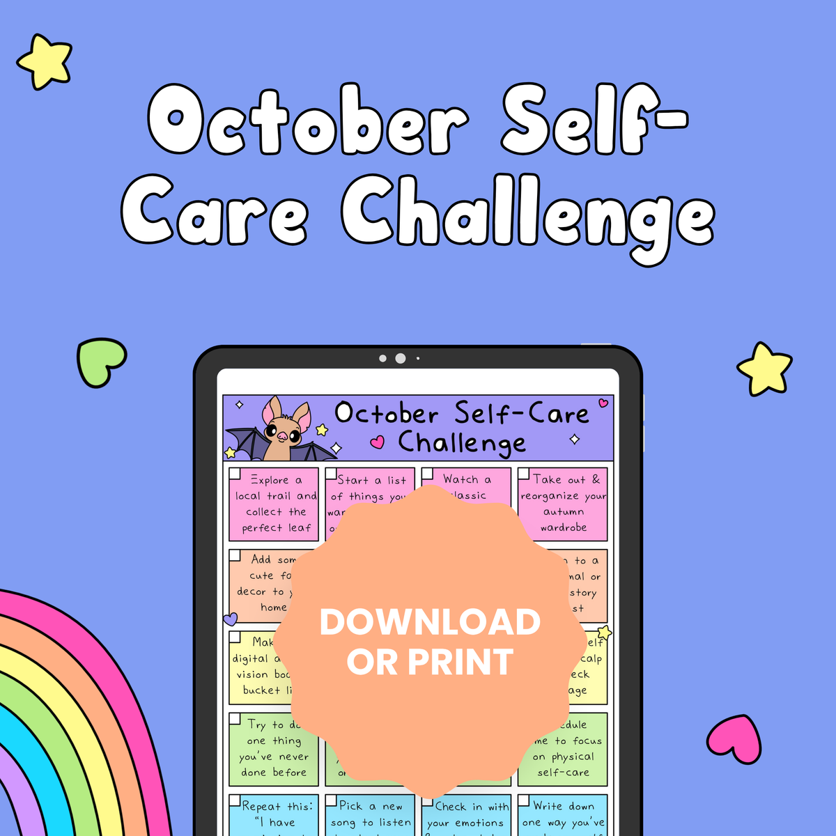 October Self-Care Challenge