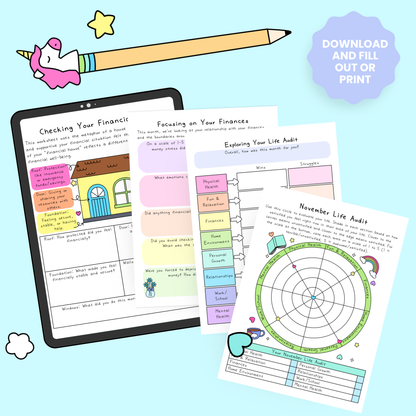 November Life Audit Worksheets