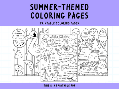 Summer-Themed Coloring Pages