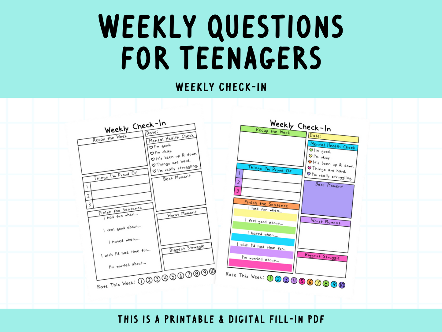 Weekly Check-In For Teens