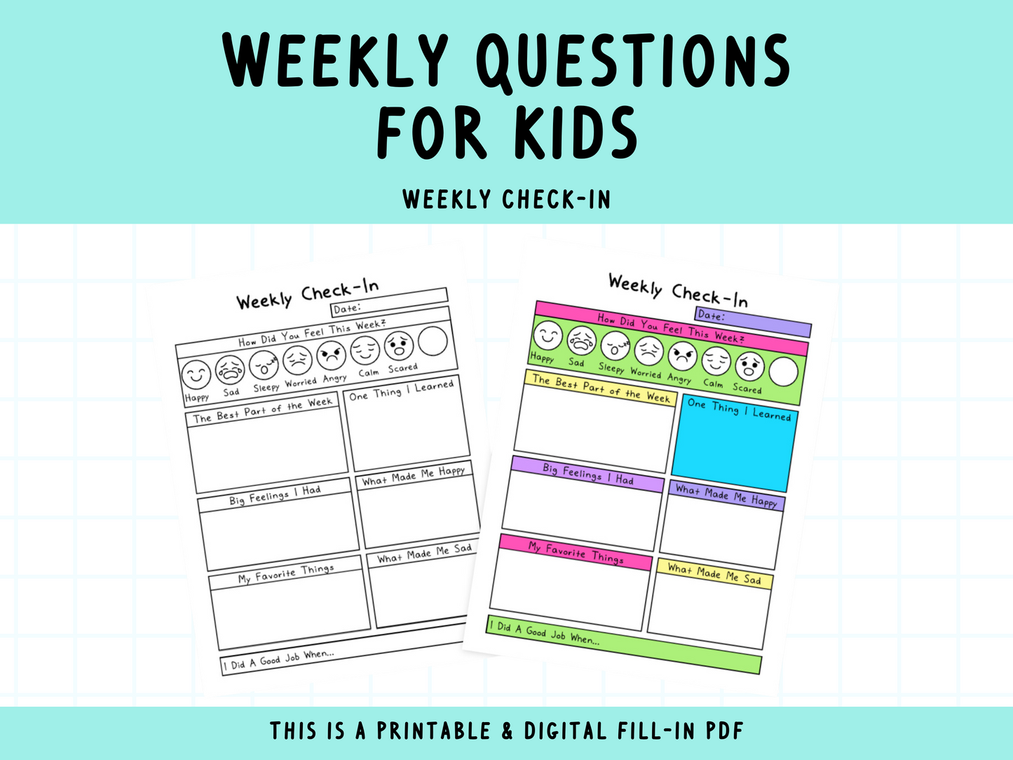 Weekly Check-In For Kids