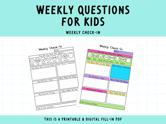 Weekly Check-In For Kids