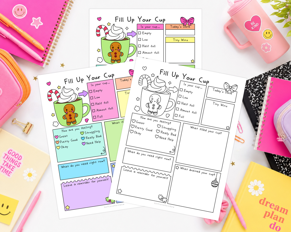 Wintery Fill Your Cup Worksheet
