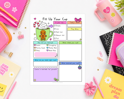 Wintery Fill Your Cup Worksheet