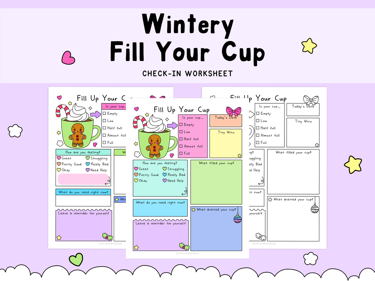 Wintery Fill Your Cup Worksheet