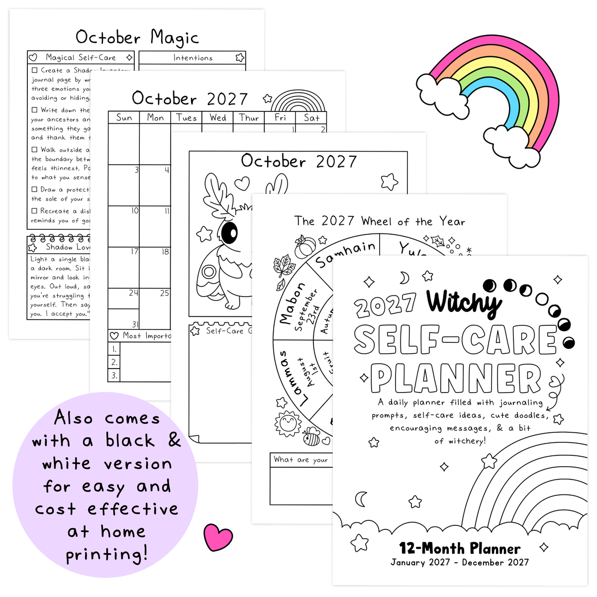 2027 Witchy Self-Care Planner