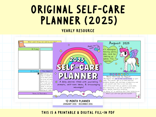 2025 Self-Care Planner