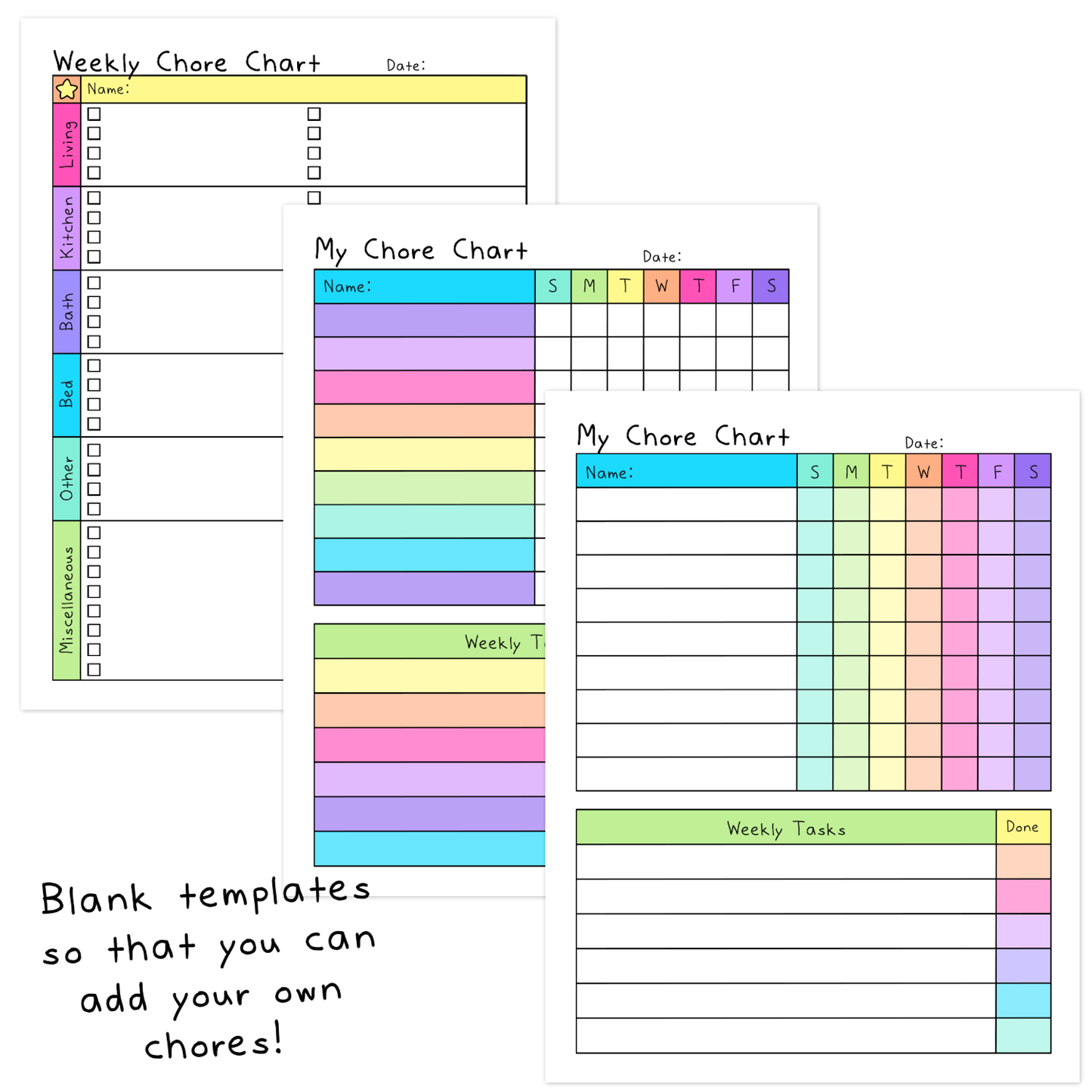 Cleaning Lists & Chore Charts