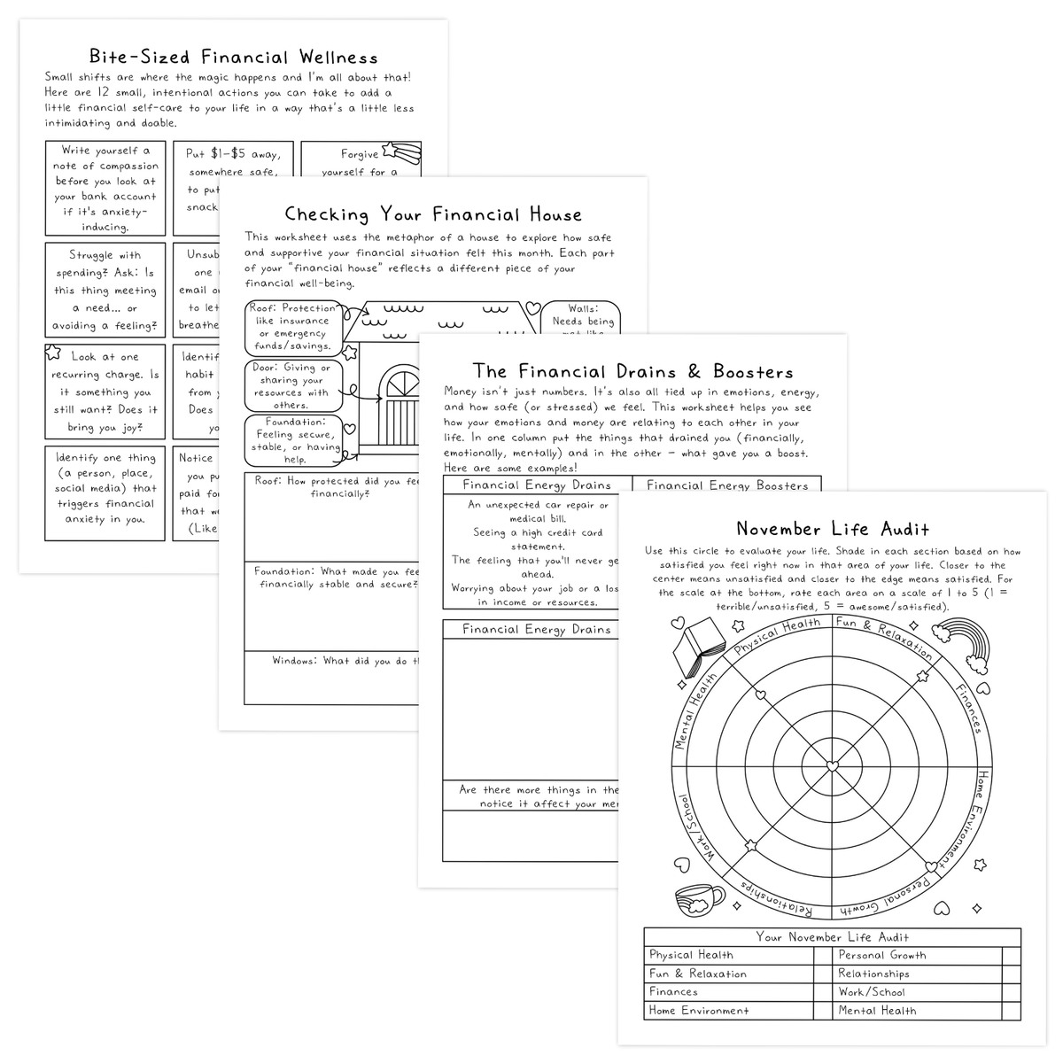 November Life Audit Worksheets