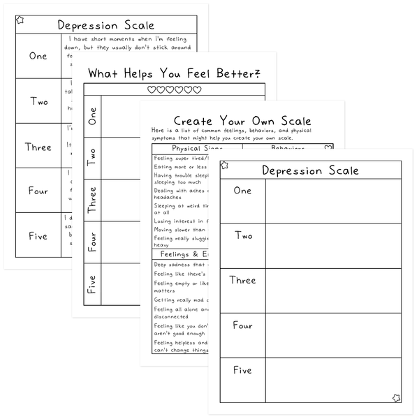 Depression Scale for Teens | Communication Tool | Self-Love Rainbow ...