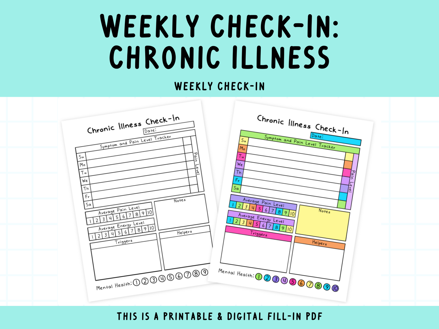 Chronic Illness Weekly Check-In Worksheet