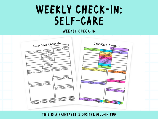 Weekly Self-Care Check-In