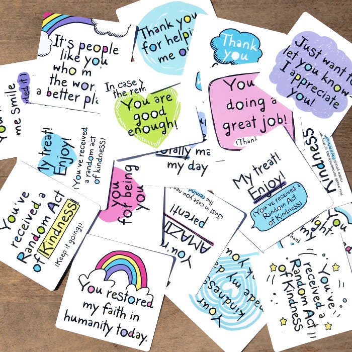 Printable Random Acts of Kindness Cards