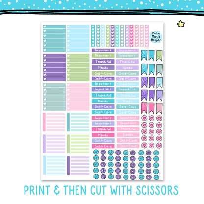 Self-Care Stickers - Print & Cut