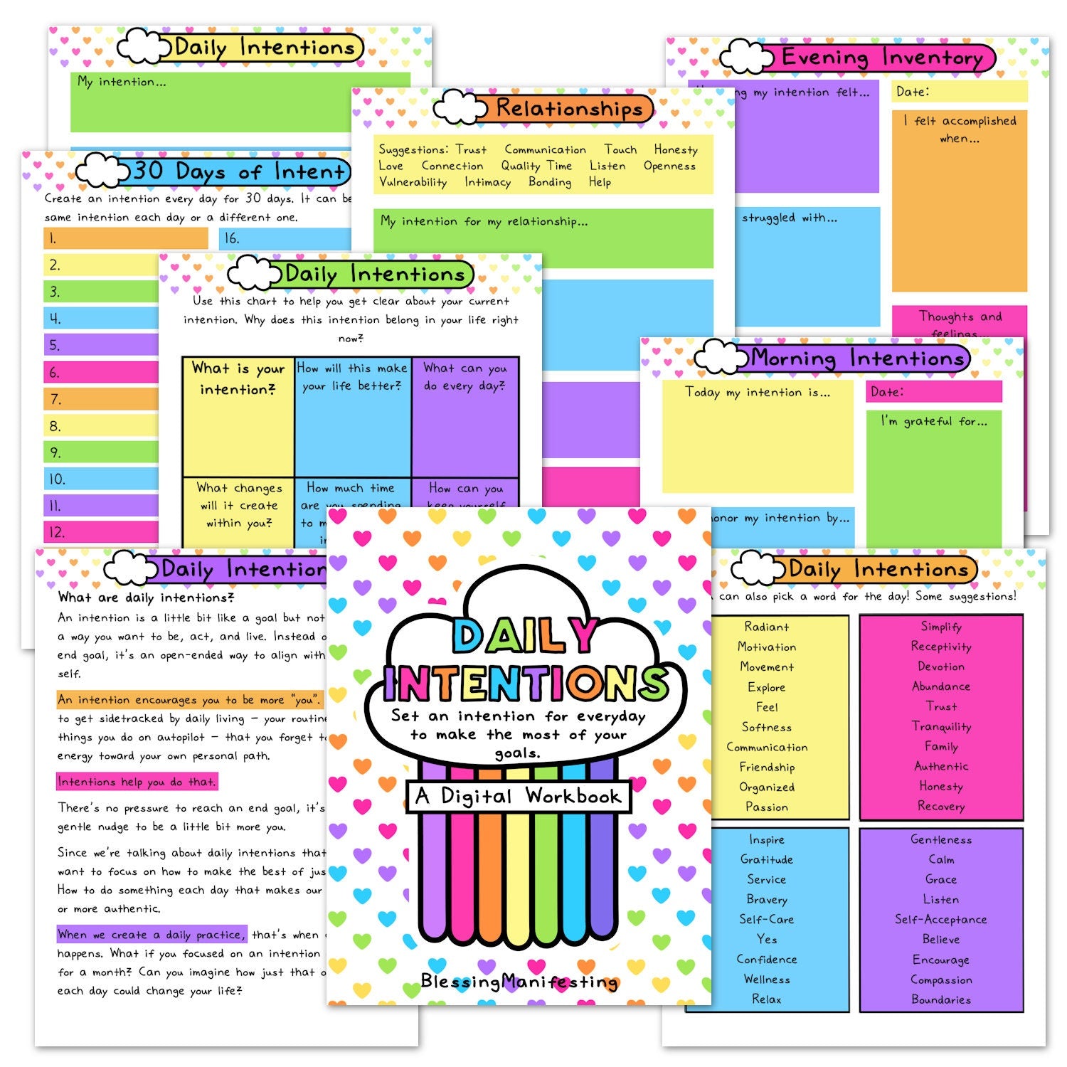 Daily Intentions Workbook