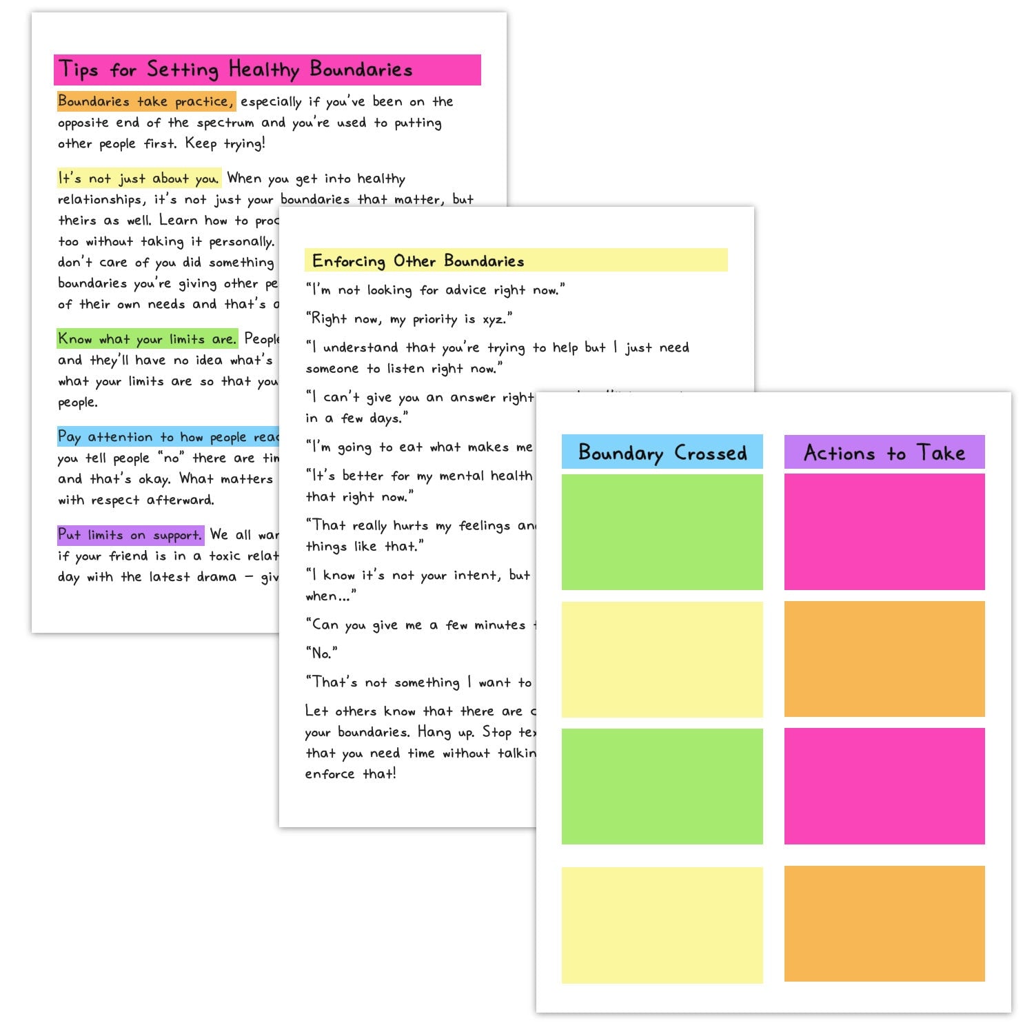 The Boundaries Workbook