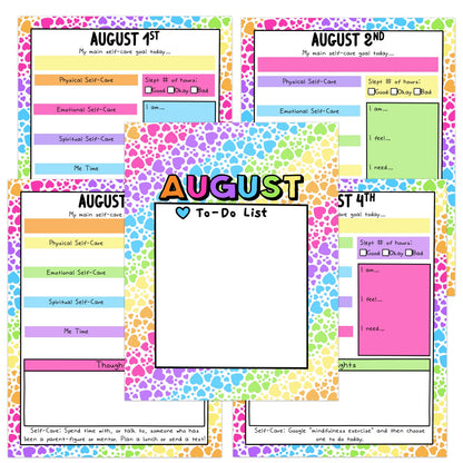 Daily Self-Care Worksheets Bundle